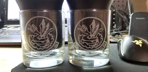 Single Engraved Whiskey Glass