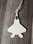 Aircraft Silhouette - Wooden Christmas Ornament