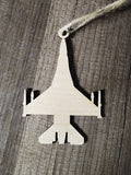 Aircraft Silhouette - Wooden Christmas Ornament