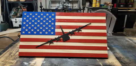 Aircraft Only - 20" CNC Wood Flag