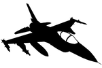 F-16 Vinyl Decal (Up to 8")