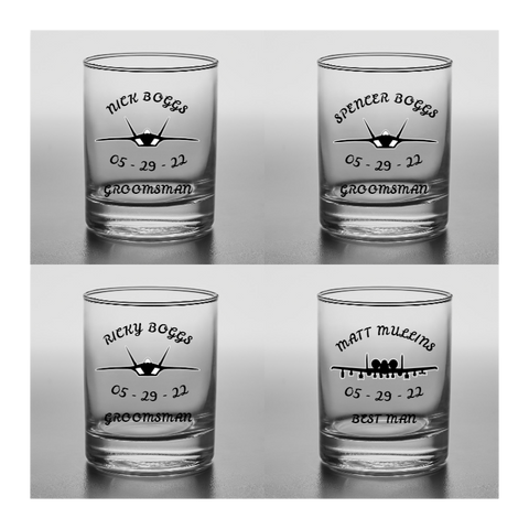 Engraved Whiskey Glass - Set of 4